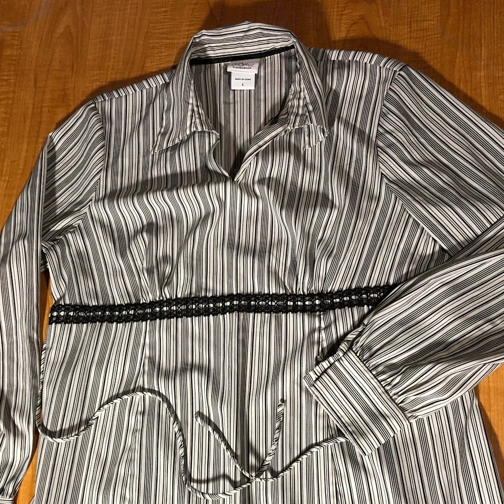 Oh Baby by Motherhood Maternity Blouse Top Size L